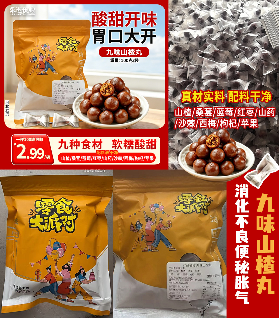 九味山楂丸100克/袋